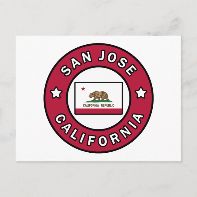 San Jose California Postkarte (Vorderseite)