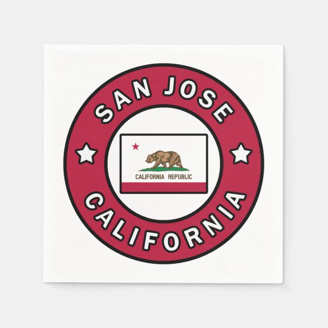 San Jose California Serviette (Vorderseite)
