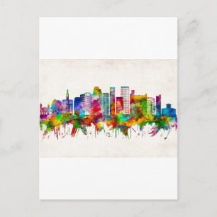 San Jose California Skyline Einladungspostkarte
