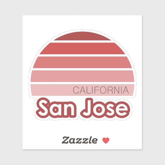 San Jose California Sticker (Blatt)