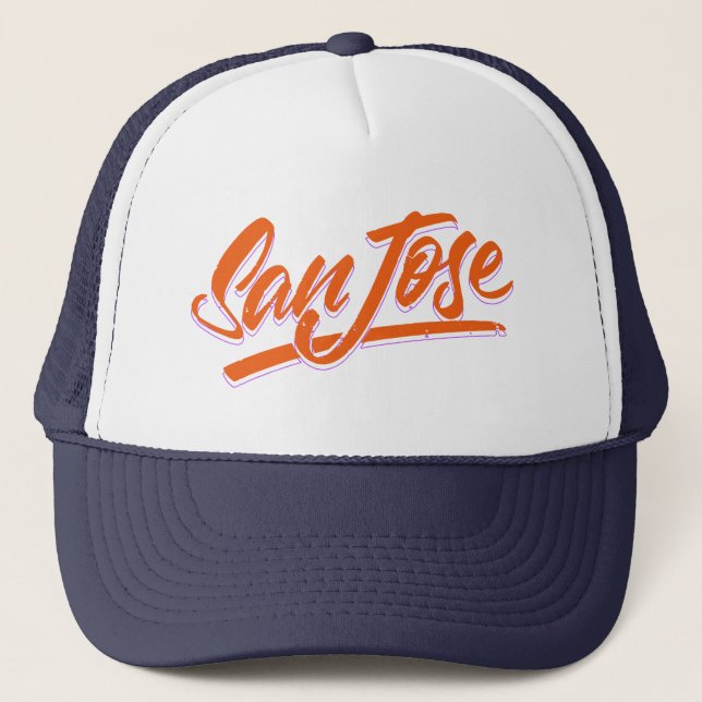 San Jose California Truckerkappe (Vorderseite)