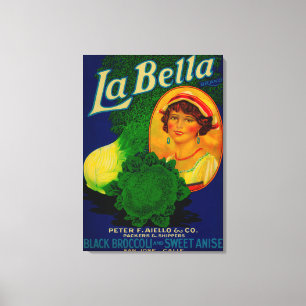 San Jose, CaliforniaLa Bella Gemüseaufkleber Leinwanddruck