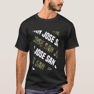 San Jose Camouflage Pattern Green Camouflage T-Shirt