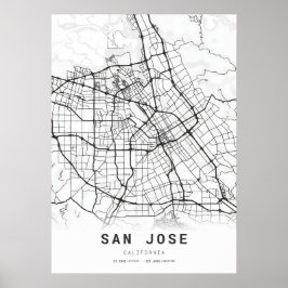 San Jose City Map Poster