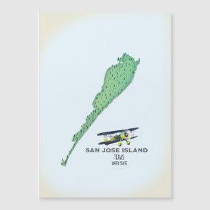 San José Island Texas USA Karte
