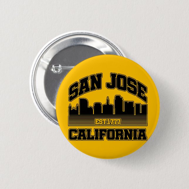 San Jose, Kalifornien Button (Vorne & Hinten)