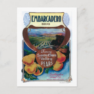 San Jose, Kalifornien, Embarcadero, Birnenschild Postkarte