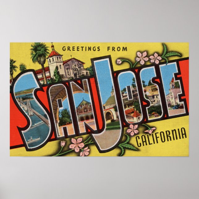 San Jose, Kalifornien, Große Briefszenen 2 Poster (Vorne)