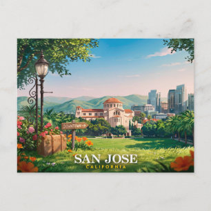San Jose Kalifornien Retro-Reise Postkarte