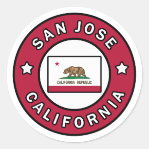 San Jose Kalifornien Runder Aufkleber