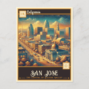 San Jose, Kalifornien Vintage Postkarte