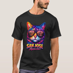 San Jose Katze Trendige Coole Hippe Lustige Katze T-Shirt