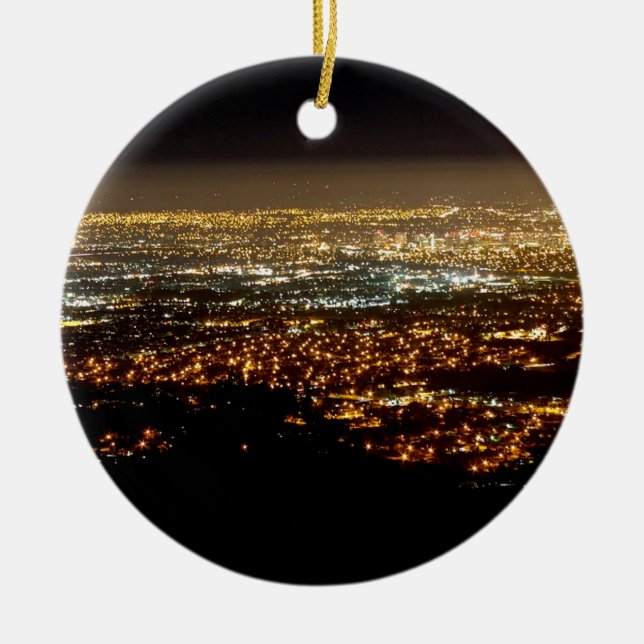 San Jose Night Skyline Keramik Ornament (Vorne)