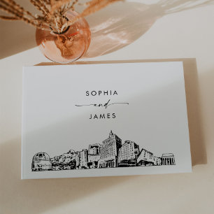 San Jose Skyline Wedding Guest Book Gästebuch