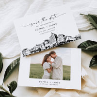 San Jose Skyline Wedding Save the Date Card