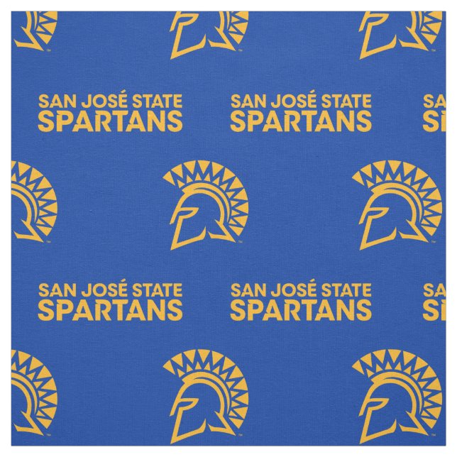 San José Staat Spartans Blaues Muster Stoff (Muster)