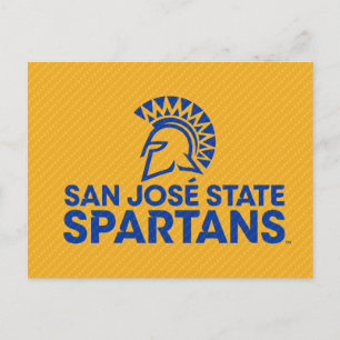 San Jose Staat Spartans Carbon Fibre Muster Einladungspostkarte