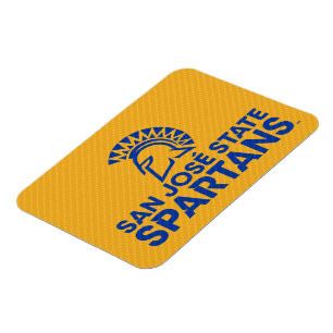 San Jose Staat Spartans Carbon Fibre Muster Magnet