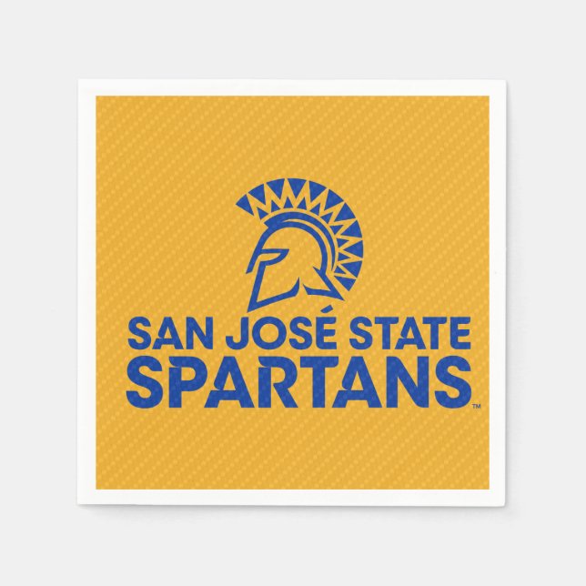 San Jose Staat Spartans Carbon Fibre Muster Serviette (Vorderseite)
