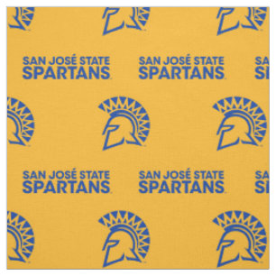 San José Staat Spartans Goldenes Muster Stoff