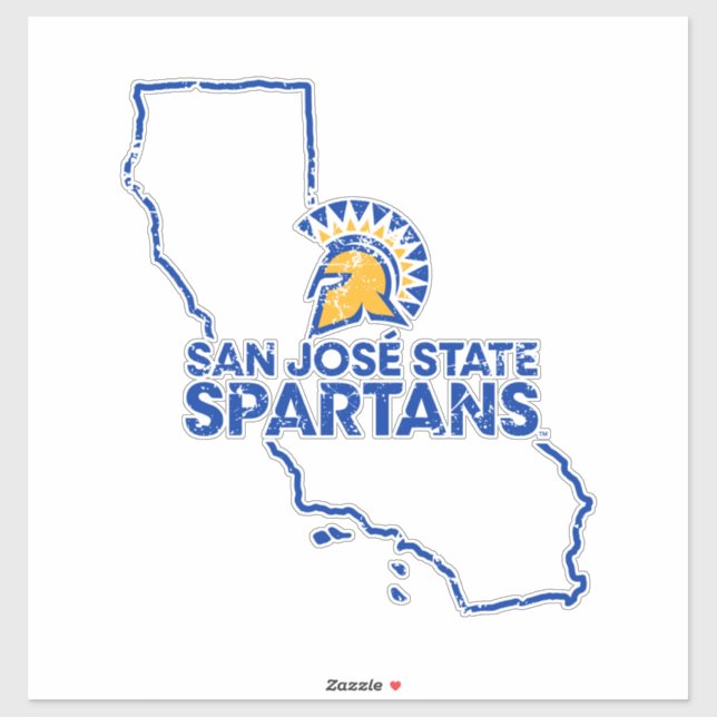 San Jose Staat Spartans Liebe Aufkleber (Blatt)