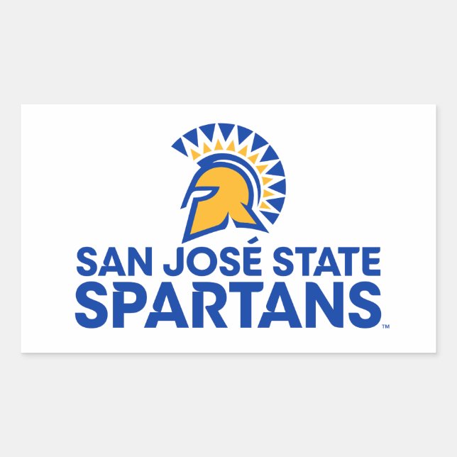 San Jose Staat Spartans Logo Rechteckiger Aufkleber (Vorderseite)