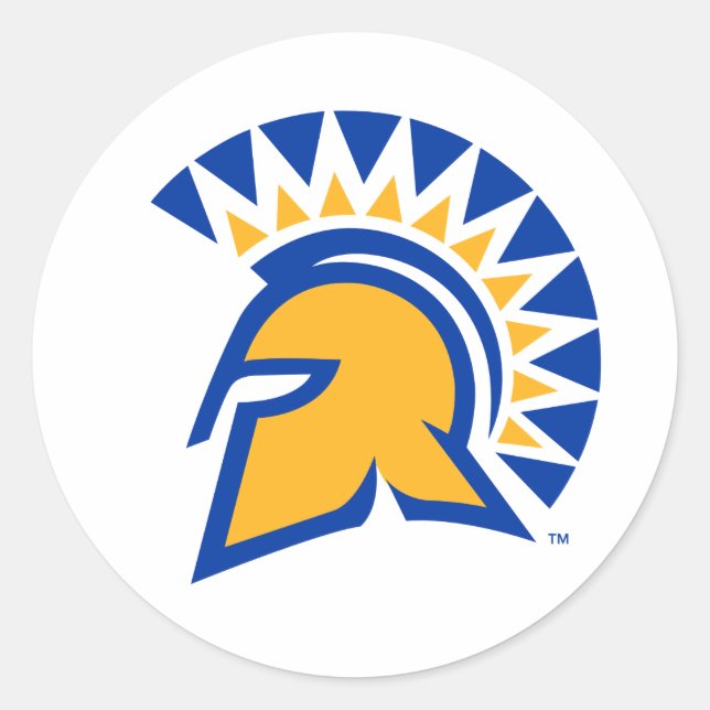 San Jose Staat Spartans Runder Aufkleber (Vorderseite)