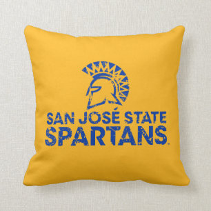 San Jose State Spartans Logo Wortmarke abgenutzt Kissen