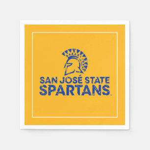 San Jose State Spartans Logo-Wortmarke abgenutzt Serviette