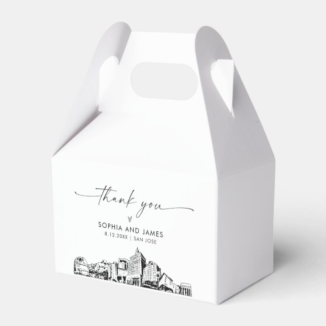 San Jose Wedding Personalisiert Favor Box Geschenkschachtel (Vorderseite)