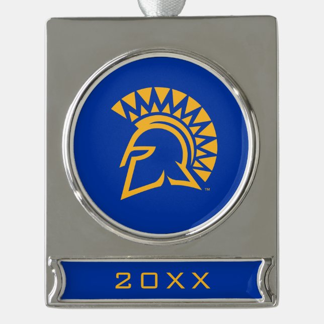 San- JoseStaat Spartans Banner-Ornament Silber (Vorderseite)