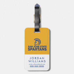 San- JoseStaat Spartans Kohlenstoff-Faser-Muster Gepäckanhänger