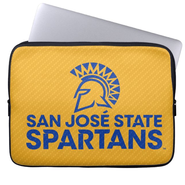San- JoseStaat Spartans Kohlenstoff-Faser-Muster Laptopschutzhülle (Vorderseite)
