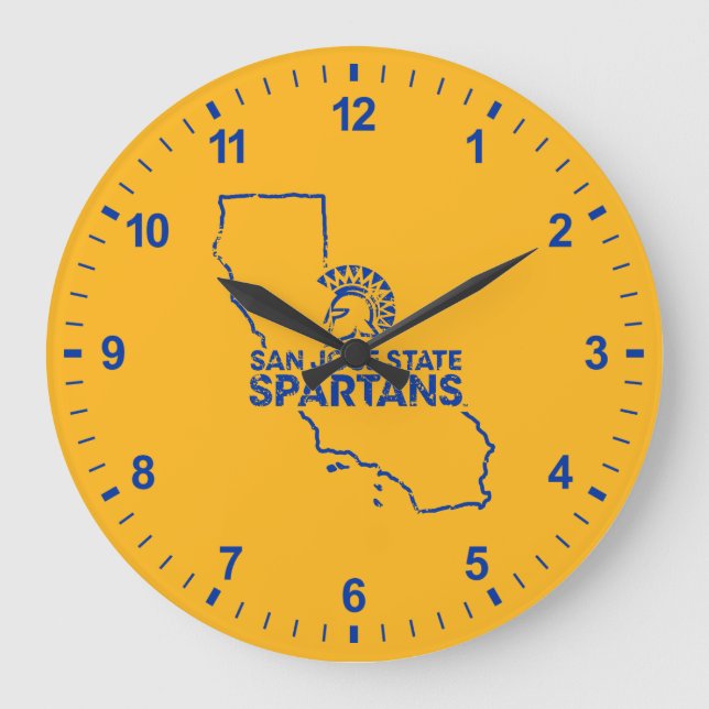 San- JoseStaat Spartans Liebe Große Wanduhr (Vorderseite)