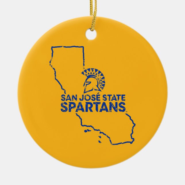 San- JoseStaat Spartans Liebe Keramik Ornament (Vorne)
