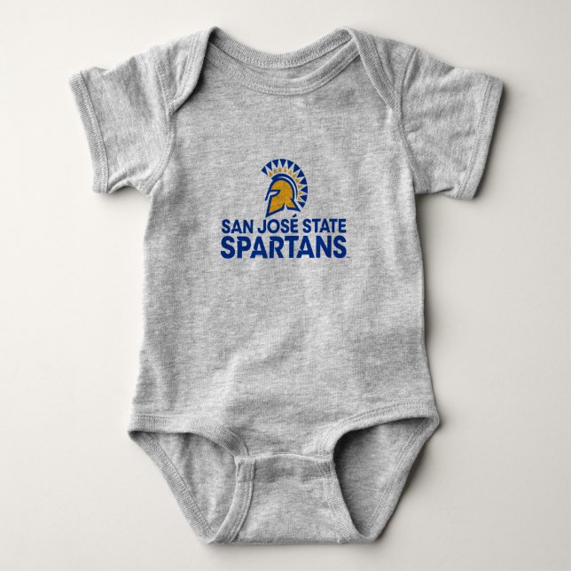 San- JoseStaat Spartans Logo Wordmark Baby Strampler (Vorderseite)