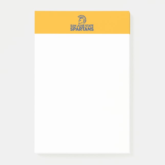 San- JoseStaat Spartans Logo Wordmark beunruhigt Post-it Klebezettel (Vorderseite)