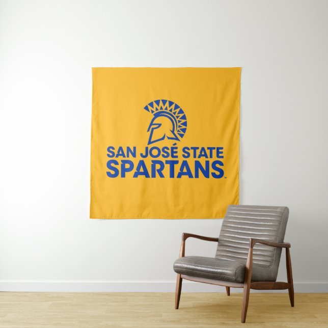 San- JoseStaat Spartans Logo Wordmark Wandteppich (Beispiel)