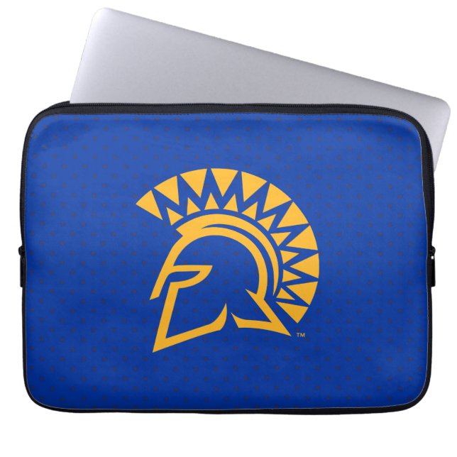 San- JoseStaat Spartans Polka-Punkt-Muster Laptopschutzhülle (Vorderseite)