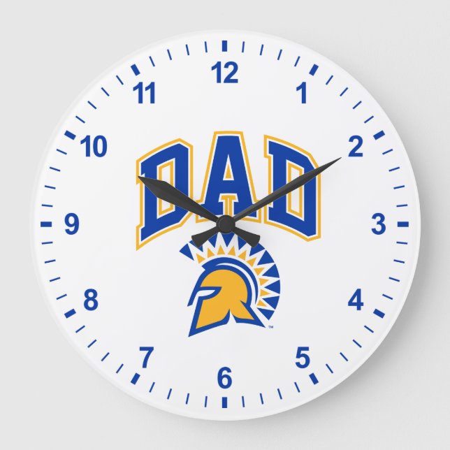 San- JoseStaat Spartans Vater Große Wanduhr (Vorderseite)