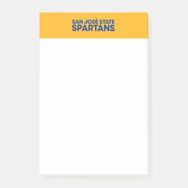 San- JoseStaat Spartans Wordmark Post-it Klebezettel (Vorderseite)