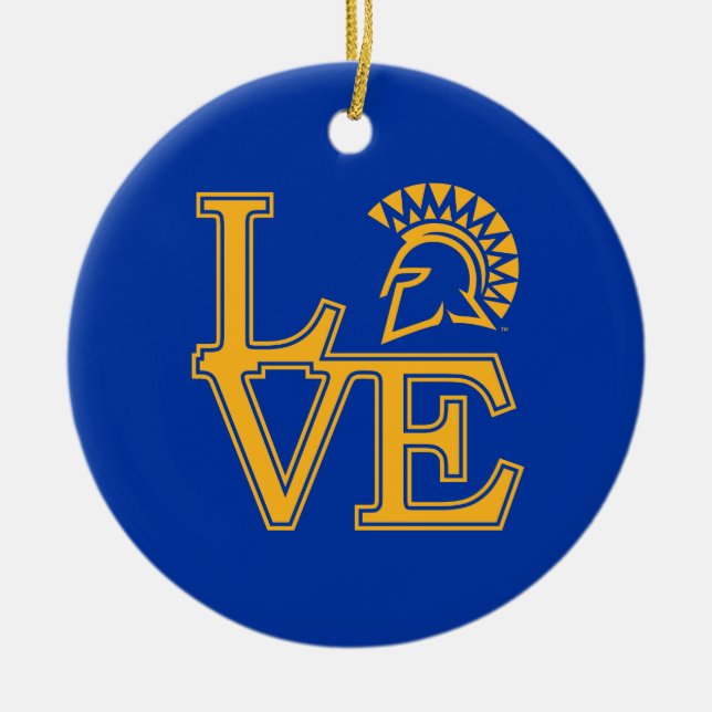 San- JoseStaats-Liebe Keramik Ornament (Vorne)