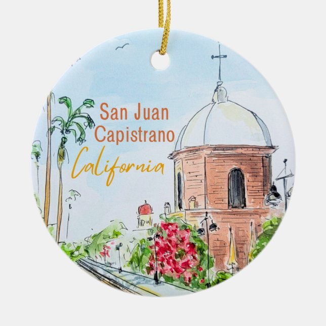 San Juan Capistrano California Ornament (Vorne)