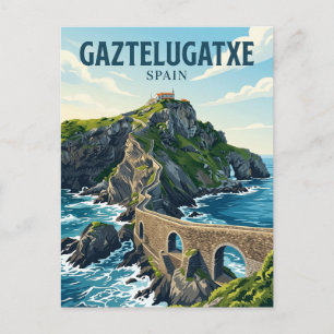 San Juan de Gaztelugatxe Spanien Postkarte