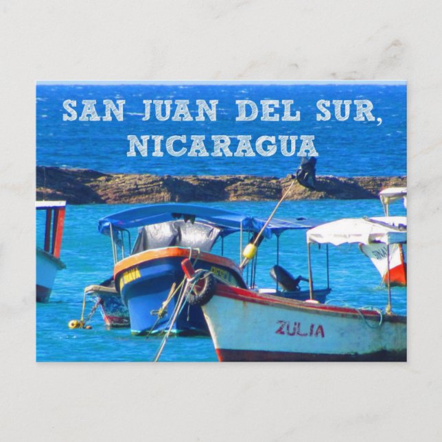 San Juan del Sur, Nicaragua Boote Postkarte (Vorderseite)
