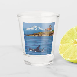 San Juan Islands National Monument Obelisk Schnapsglas