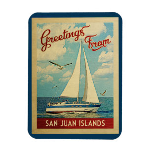 San Juan Islands Sailboat Wine tasting in der Fatt Magnet