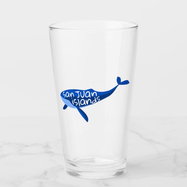San Juan Islands Whale Glas (Vorderseite)