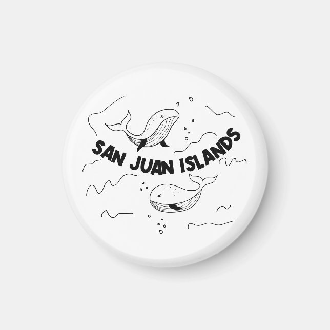 San Juan Islands Whales Magnet (Vorne)