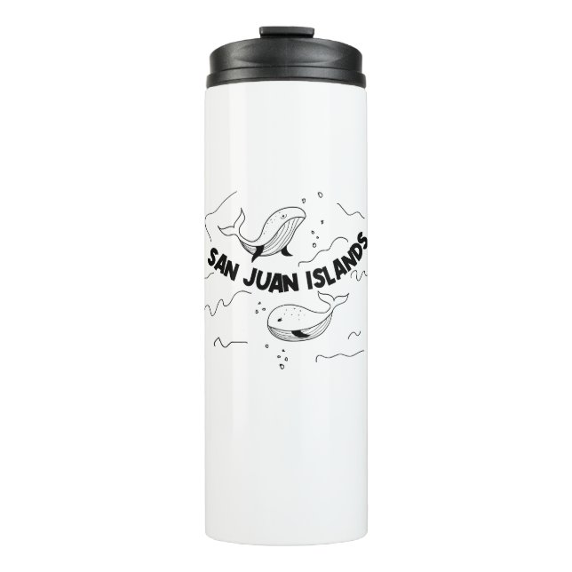 San Juan Islands Whales Thermosbecher (Vorderseite)